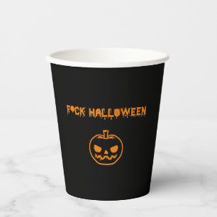 Vasos De Papel Calabaza anti-Halloween jack-o' lantern