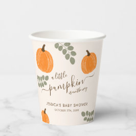 Vasos De Papel Calabaza Cuta Eucalyptus Cae Baby Shower