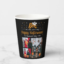 Vasos De Papel Calabaza de Boo linterna de Halloween Fotomontaje