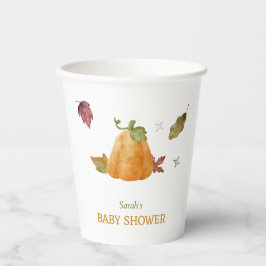 Vasos De Papel Calabaza de calabaza de color de agua suave fiesta