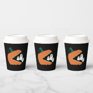 Vasos De Papel Calabaza de Halloween Fantasmas Divertidos Niños N