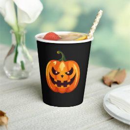 Vasos De Papel Calabaza de Jack O Lantern espeluznante de Hallowe