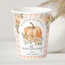 Calabaza En El Camino Cae Baby Shower Género Neutr