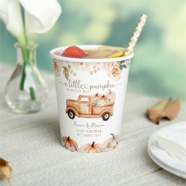 Vasos De Papel Calabaza moderna caída Minimalista Baby Shower neu