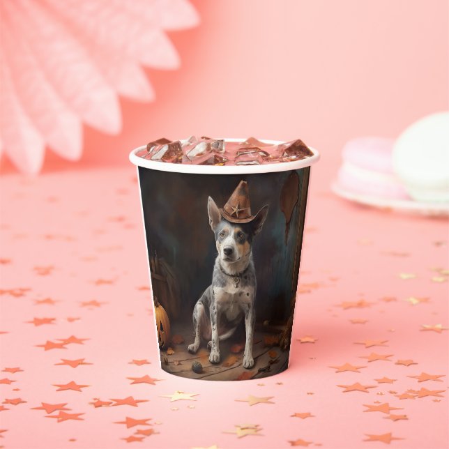 Vasos De Papel Calabazas de ganado australiano asustan a Hallowee (in situ)