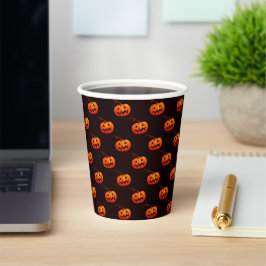 Vasos De Papel Calabazas de Halloween, Calabazas Naranjas Truco o