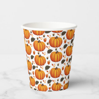Vasos De Papel Calabazas de Otoño