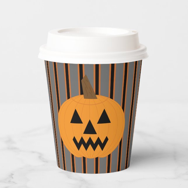Vasos De Papel Calabazas divertidas y divertidas de Halloween (Anverso)