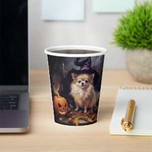 Vasos De Papel Calabazas Pomerania Halloween Aterradoras