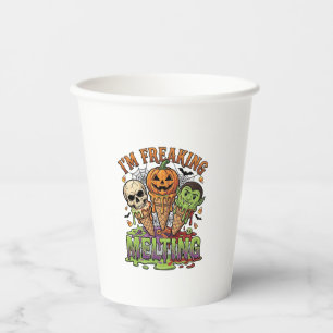 Vasos De Papel Calavera de bomba de helado de Halloween me estoy