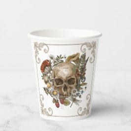 Vasos De Papel Calavera Mística Vintage