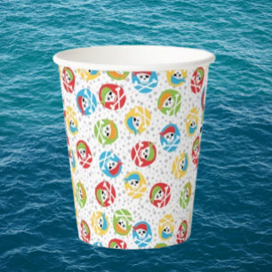 Vasos de Papel Calaveras Coloridas de Piratas