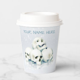 Vasos De Papel Calaveras en la nieve. Personalizado