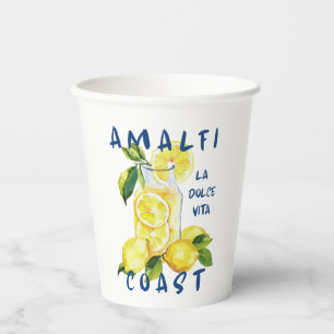 Vasos De Papel Calcomanía de la Costa Amalfi – La Dolce Vita Limo