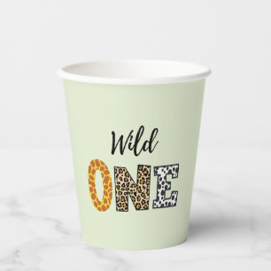 Vasos De Papel Caligrafía de forma animal silvestre uno