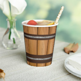 Vasos De Papel Cáliz de papel de madera y acero de estilo medieva