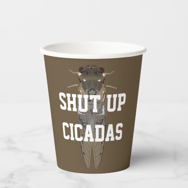 Vasos De Papel Cállate las cigarras (Anverso)