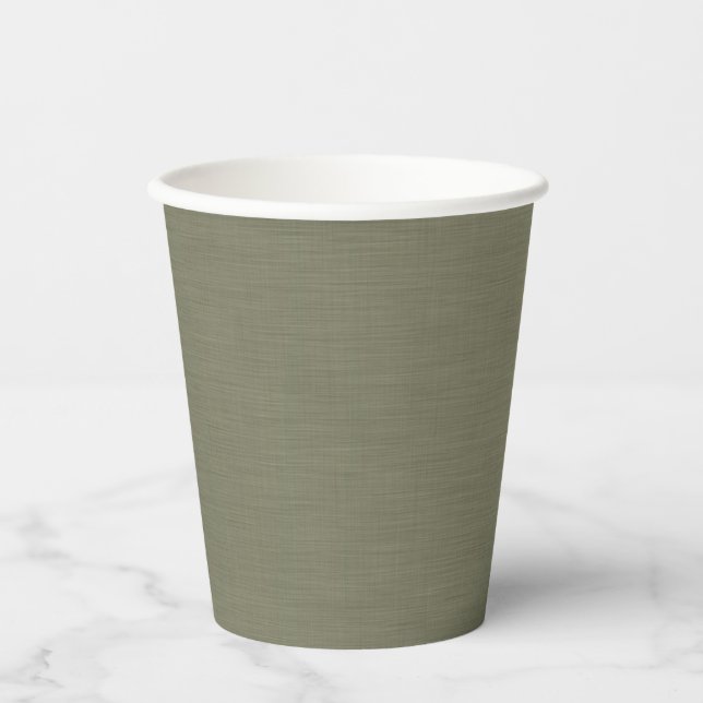 Vasos De Papel Calm & simple olive green textured background  (Anverso)