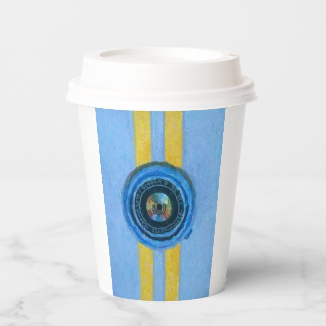 Vasos De Papel Cámara Azul (Anverso)