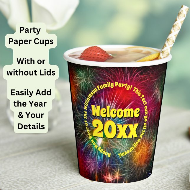 Vasos De Papel Cambiar año Editar texto Añadir nombre nuevo año 2 (Subido por el creador)