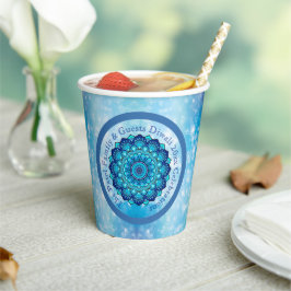 Vasos De Papel Cambiar el texto coincidente de azul diwali