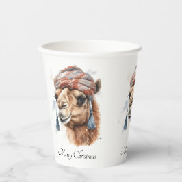 Vasos De Papel Camello navidad, personalizable