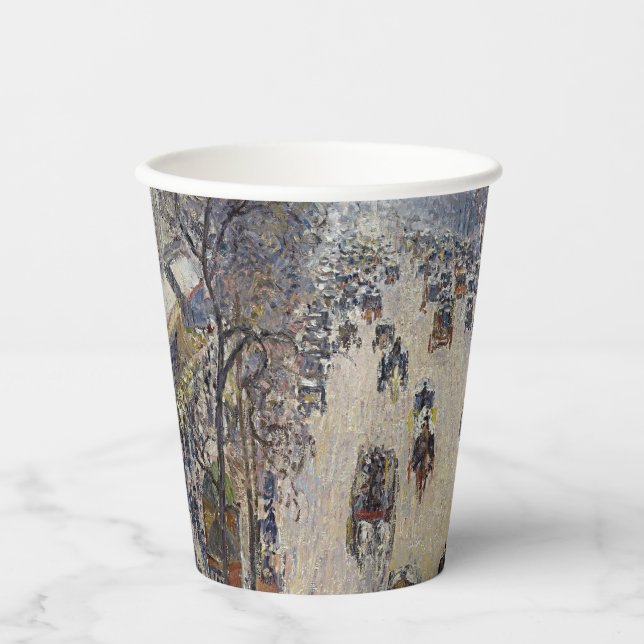 Vasos De Papel Camille Pissarro - Boulevard Montmartre, mañana (Anverso)