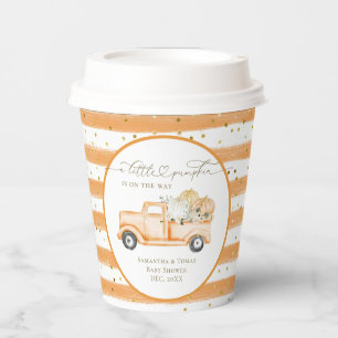 Vasos De Papel Camión de calabaza Baby Shower otoño moderno