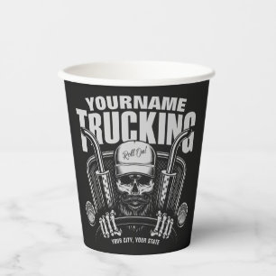 Vasos De Papel Camión de camionetas de cráneo personalizado camio