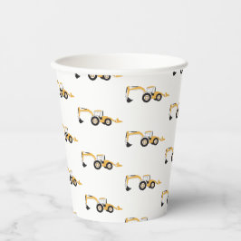 Vasos De Papel Camión de construcción Backhoe