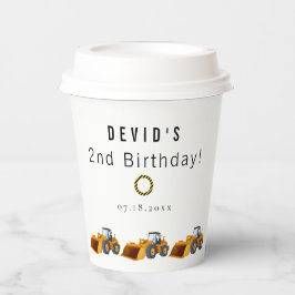 Vasos De Papel Camión de construcción Cubos de papel de cumpleaño