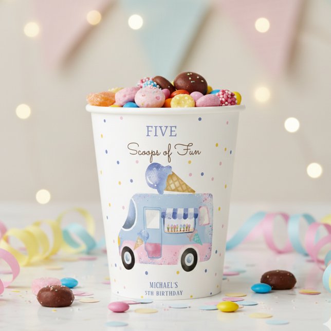 Vasos De Papel Camión de helados Casuales de divertidos niños cum (Subido por el creador)