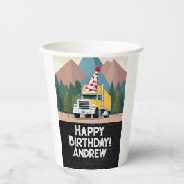 Vasos De Papel Camión Feliz Cumpleaños Dieciocho Fiestas de Rueda