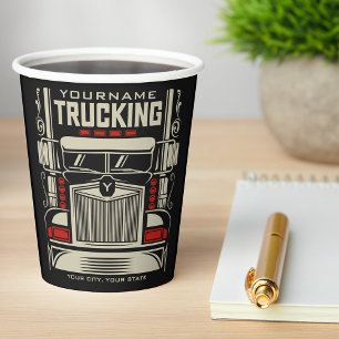 Vasos De Papel Camión personalizado 18 Camión RIG para ruedas