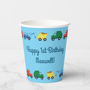 Vasos De Papel Camiones de autos educados niños Fiestas de prime