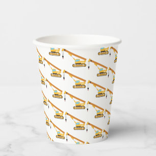 Vasos De Papel Camiones de construcción de grúas