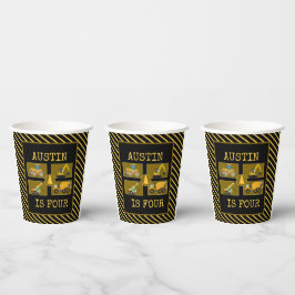 Vasos De Papel Camiones de Construcción |  Fiesta de Cumpleaños d