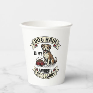 Vasos De Papel Camisa de pelo de perro grabado vintage divertido