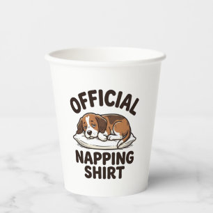 Vasos De Papel Camisa Oficial para Dormir Perro Dormilón Diseño V