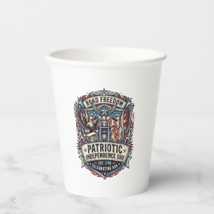 Vasos De Papel Camisa Patriota Motera Libertad Patriota