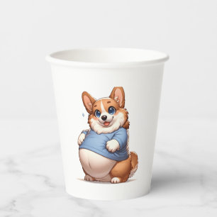 Vasos De Papel Camiseta Chubby Corgi Lover - Entusiasta de perro