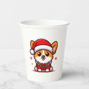 Vasos De Papel Camiseta Clásica Corgi navidades