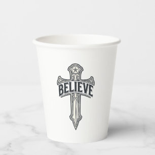 Vasos De Papel Camiseta Cristiana Ancla de Mi Alma Jesucristo