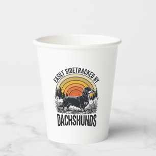 Vasos De Papel Camiseta de amante de Dachshund Fácilmente Desviad