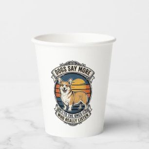 Vasos De Papel Camiseta de Corgi Vintage Grabado Amante de los Pe