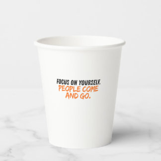Vasos De Papel Camiseta de enfócate en ti mismo 