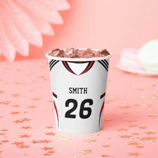 Vasos De Papel Camiseta de fútbol de Inglaterra con nombre y núme