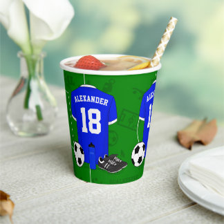 Vasos De Papel Camiseta de fútbol personalizada