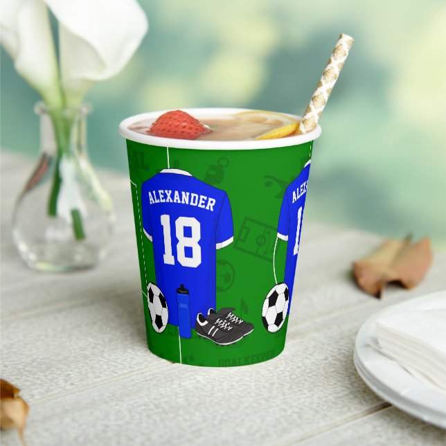 Vasos De Papel Camiseta de fútbol personalizada (in situ)