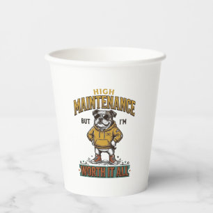 Vasos De Papel Camiseta de grabado vintage de cita divertida de B